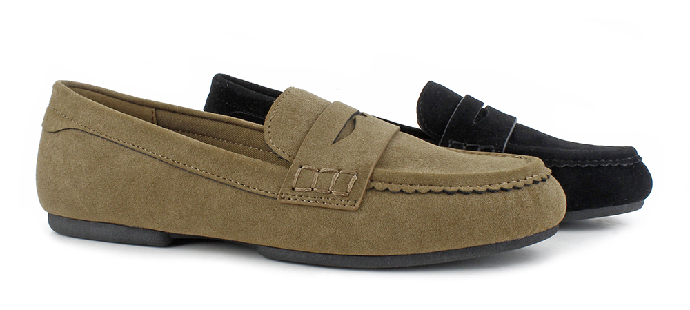 Suede Flat Penny Loafers 3