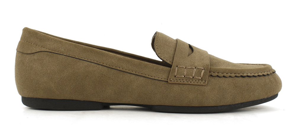 Suede Flat Penny Loafers 2