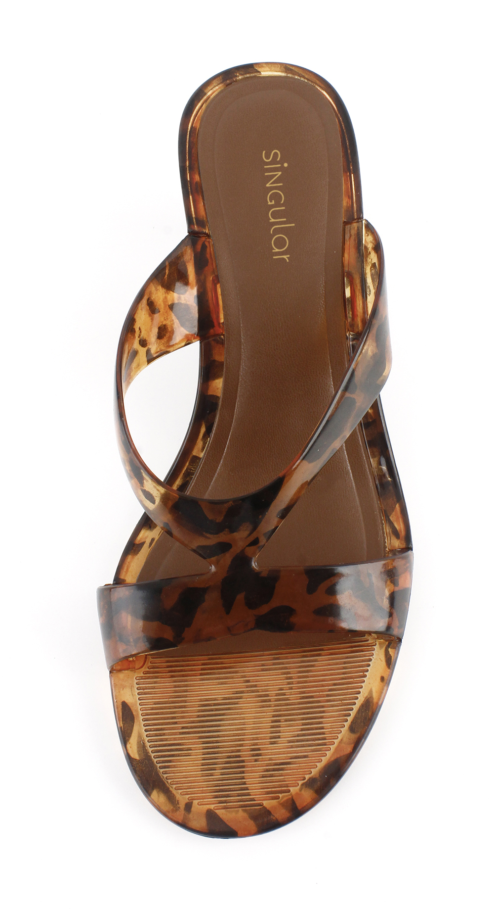 Tortoiseshell Jelly Kitten Heel Mule Sandal 2