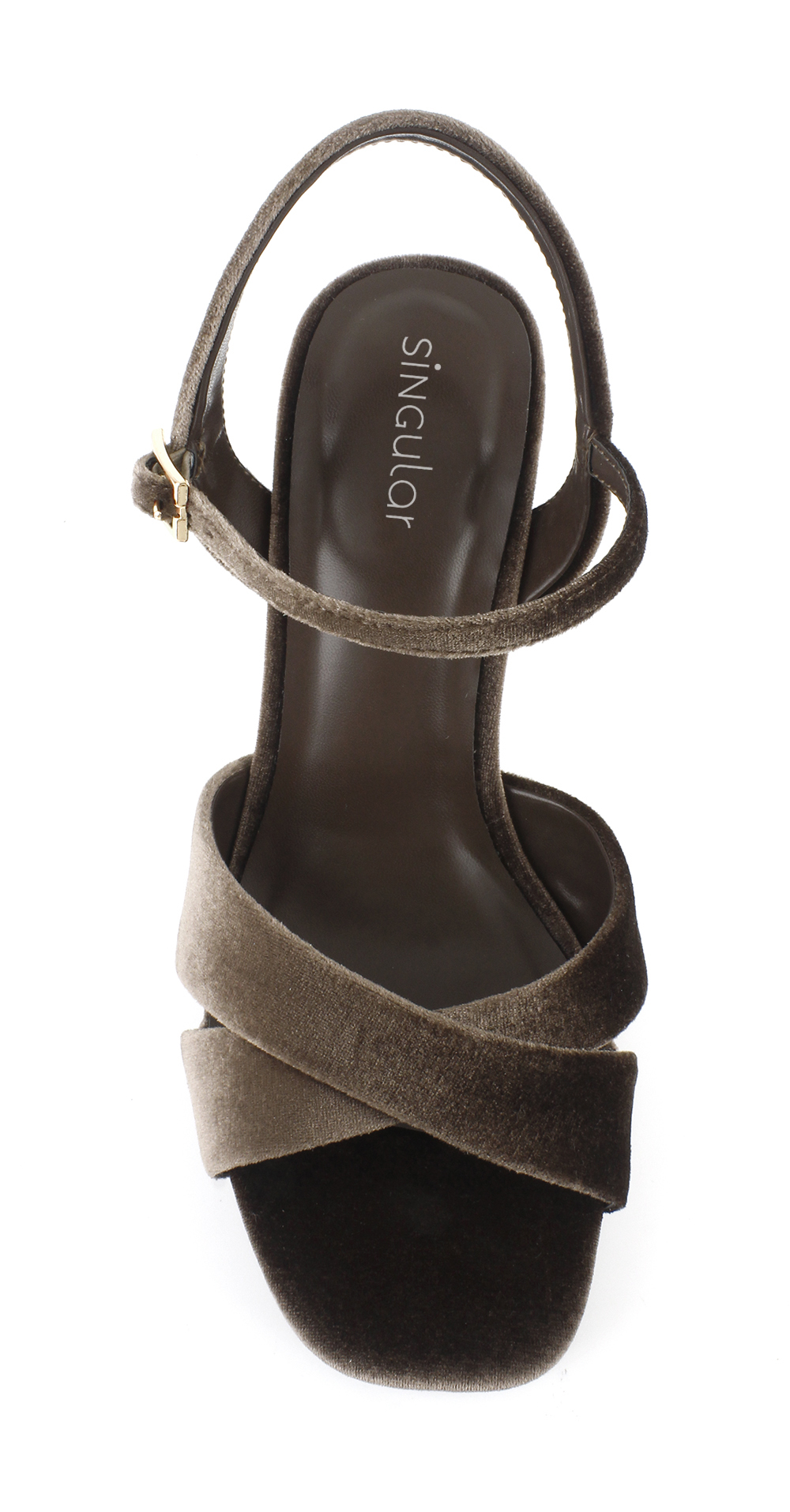 Velvet X-Strap Trapezoid Platforms 2