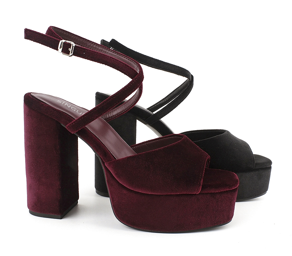 Velvet Ankle Strap Ultra Platforms 3