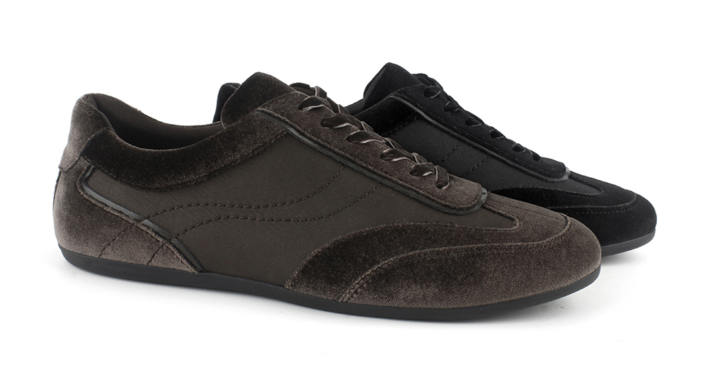 Velvet Patchwork Slim Retro Sneakers 3