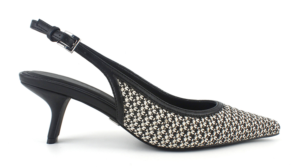 Woven Pointed Slingback Pump