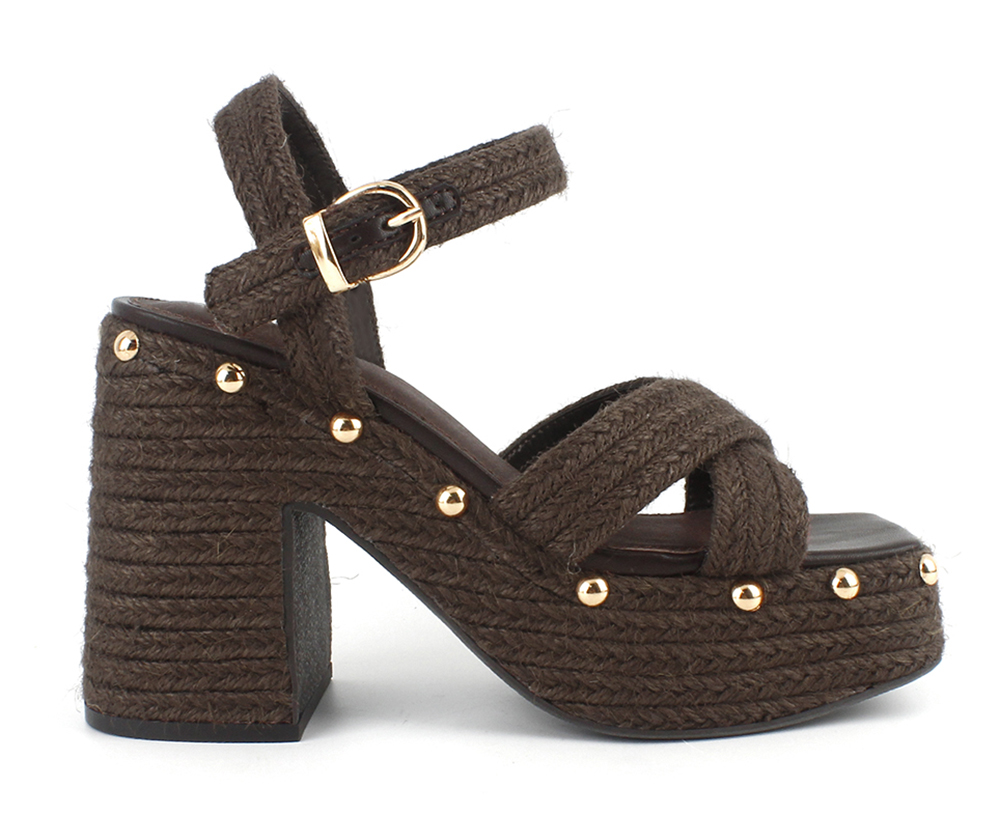 Woven Rope Studded Crisscross Platforms 3
