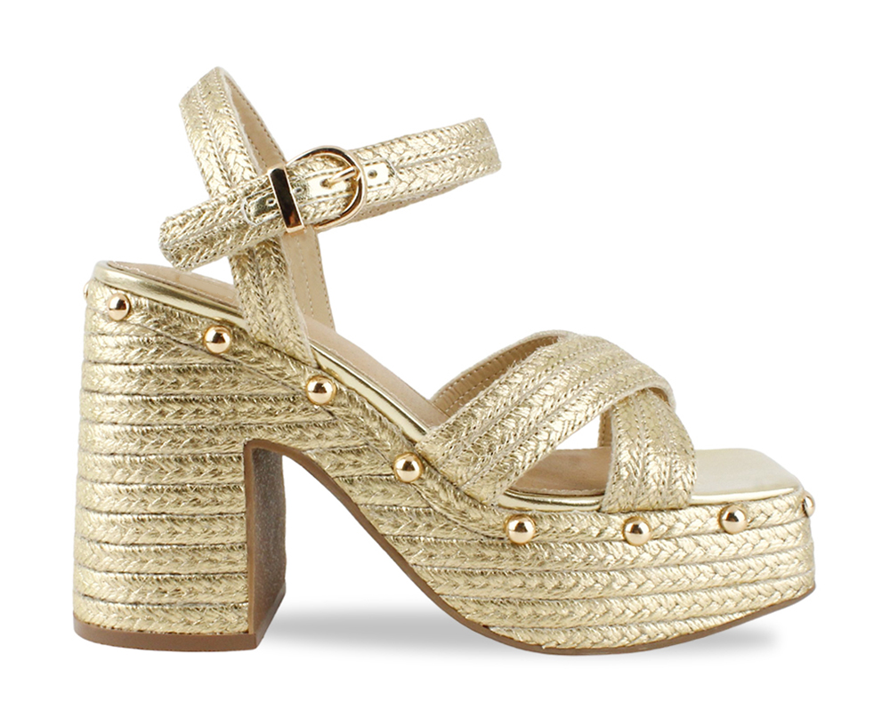 Woven Rope Studded Crisscross Platforms 2