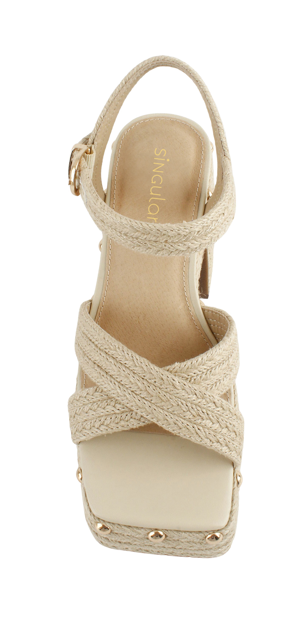 Woven Rope Studded Crisscross Platforms 5